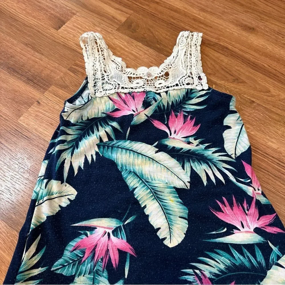 Girls Dress / Romper | Floral & Denim Patterns | Girls  size 7 - Medium